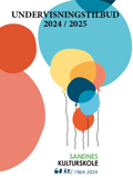 Flyer med kulturskolens tilbud. Se de enkelte fag på hjemmesiden eller ta kontakt til kulturskolen for mer informasjon på telefon 90603249