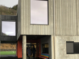 Bilde viser inngangen til Kulturskolens avdeling i Forsand.